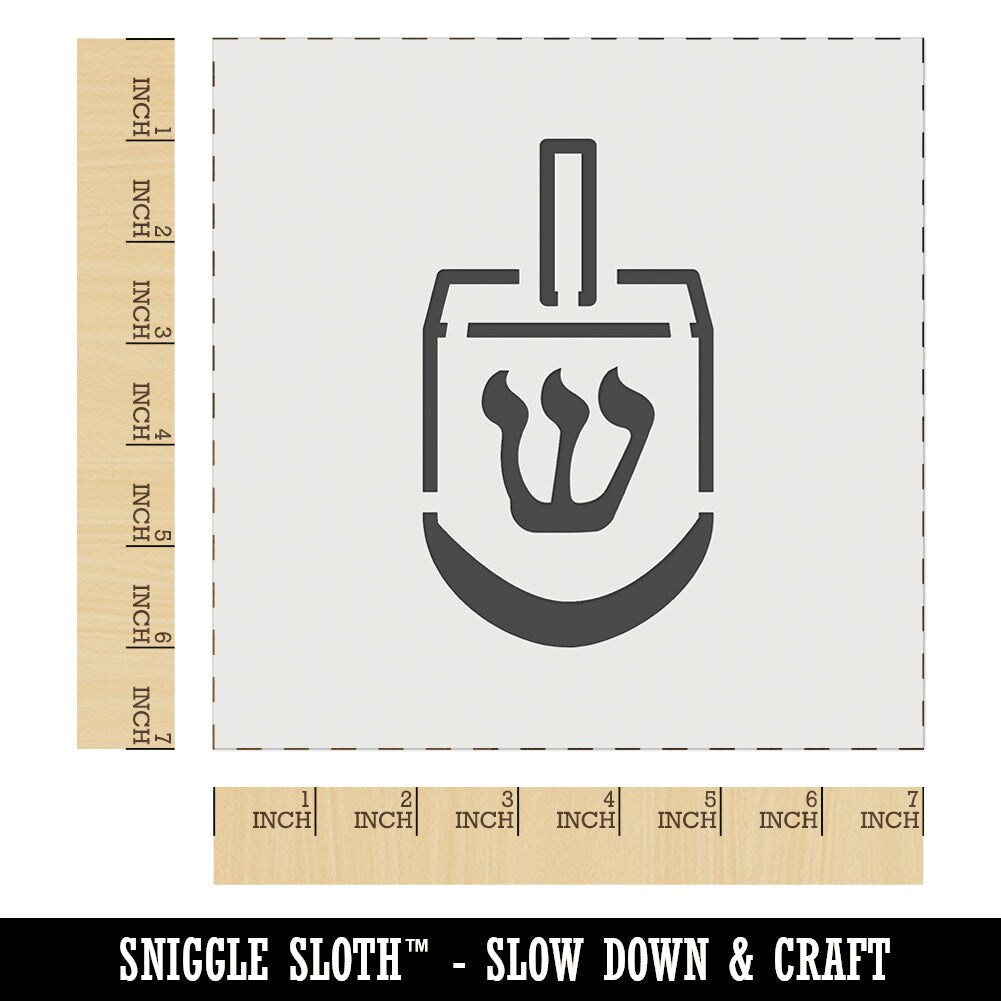 Dreidel Dreidl Jewish Hanukkah Wall Cookie DIY Craft Reusable Stencil
