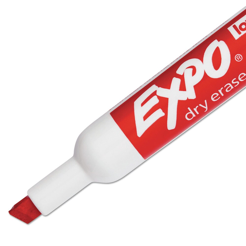 EXPO Broad Chisel Tip Low-Odor Dry-Erase Marker - Red (1-Dozen)