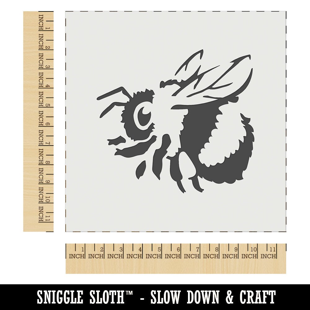 Cute Chubby Bumblebee Bee Insect Wall Cookie DIY Craft Reusable Stencil