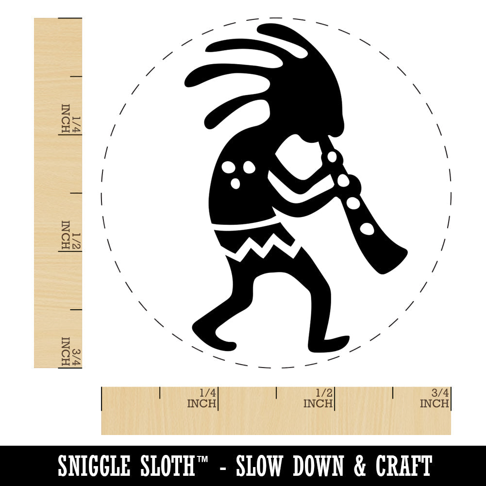 Kokopelli Southwest Native American Fertility Deity Rubber Stamp for Stamping Crafting Planners