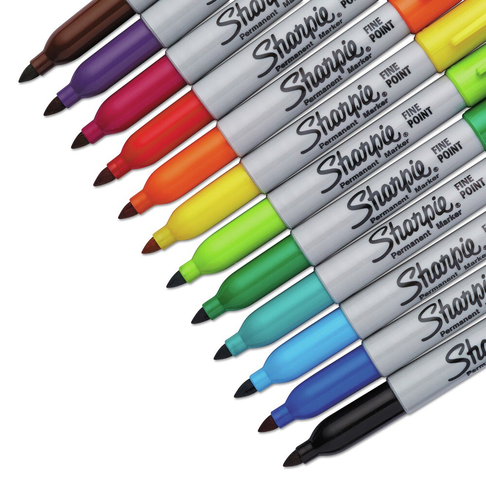 Sharpie Fine Bullet Tip Permanent Marker - Assorted Colors (12/Set)