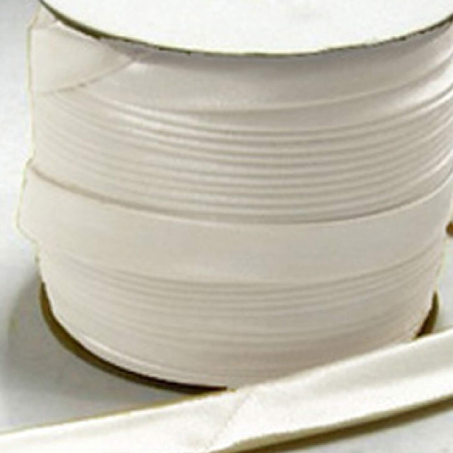 5 Yards White Satin Double Folded Bias Tape Smooth 1/2" Sewing & Craft Trim