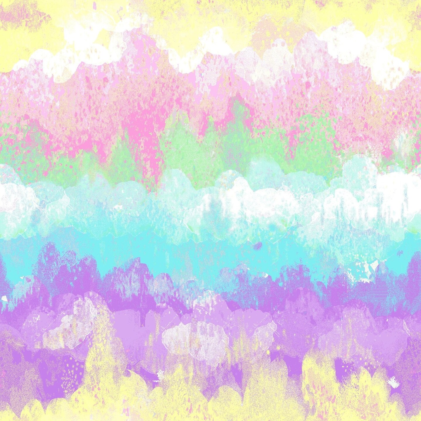 Fabric Traditions Easter Pastel Tie Dye Cloud Blender 100% Cotton