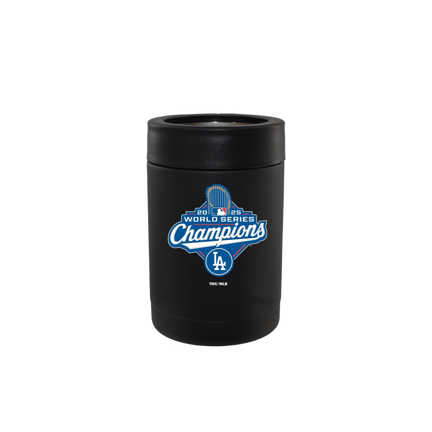 12oz Black Stainless Steel Can Holder, MLB World Series Champs 2025, Direct Print, Los Angeles Dodgers