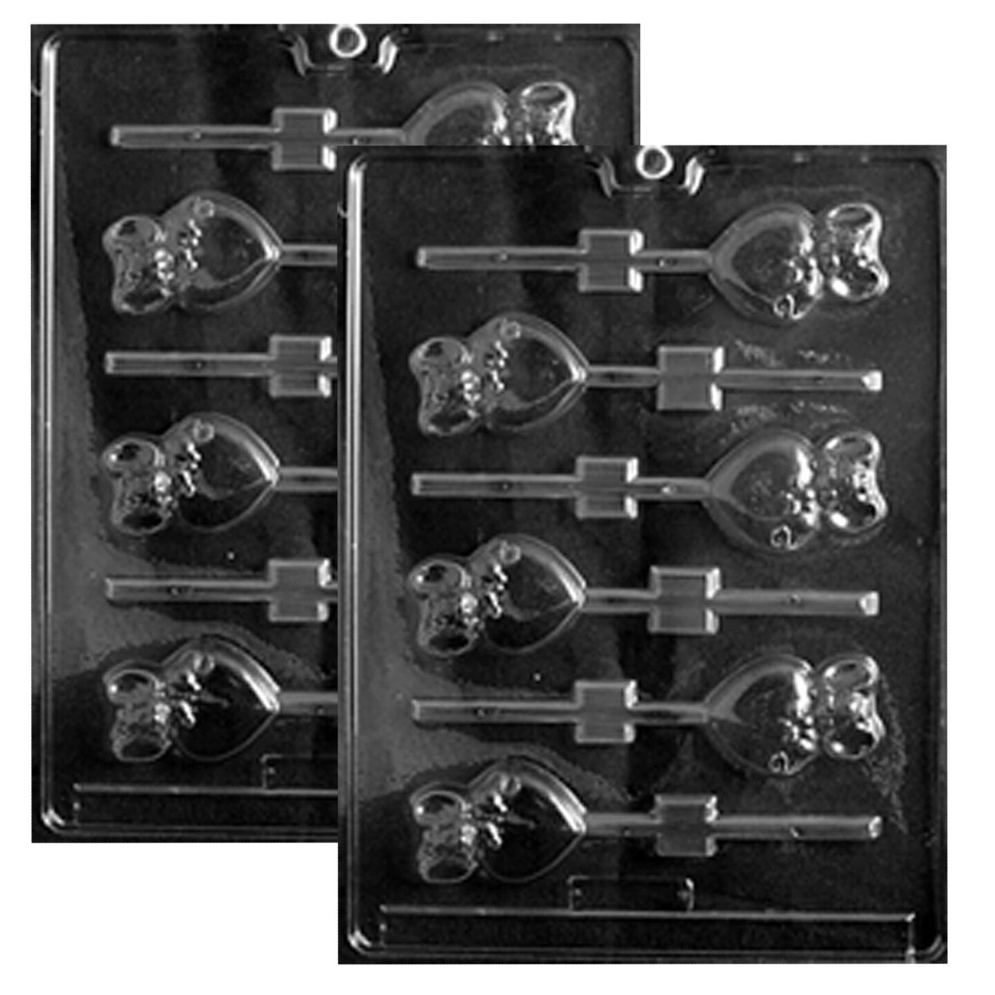 Mouse on Heart Lolly Chocolate Mold