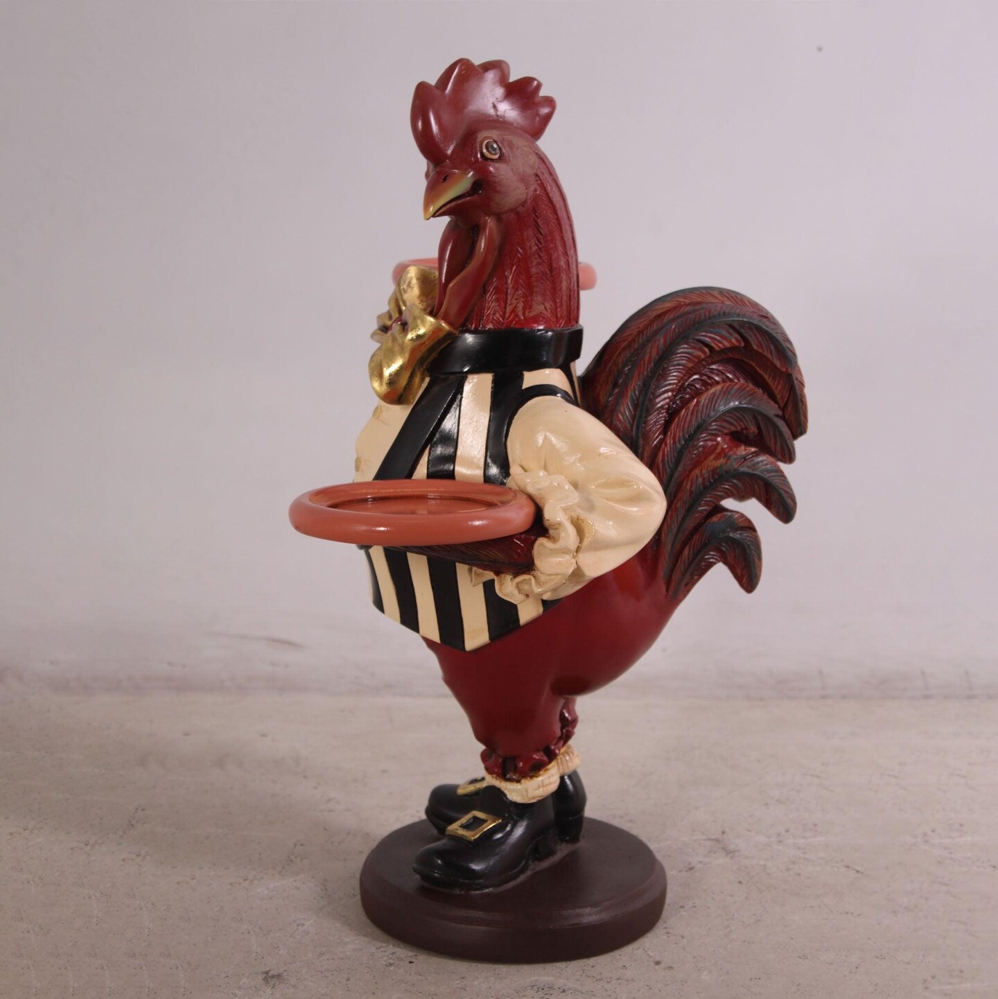 Small Rooster Butler Statue