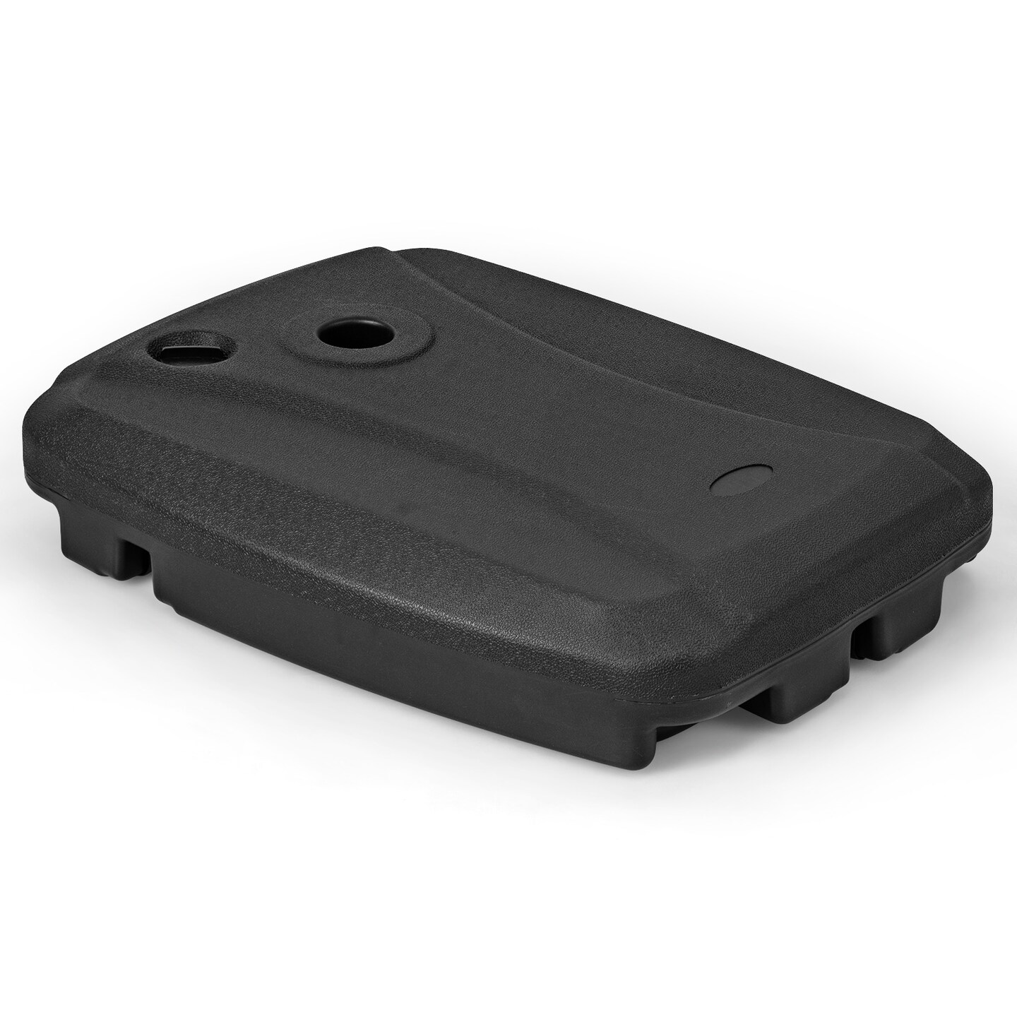 Black HDPE Patio Umbrella Base with Metal Crossbar and Wheels