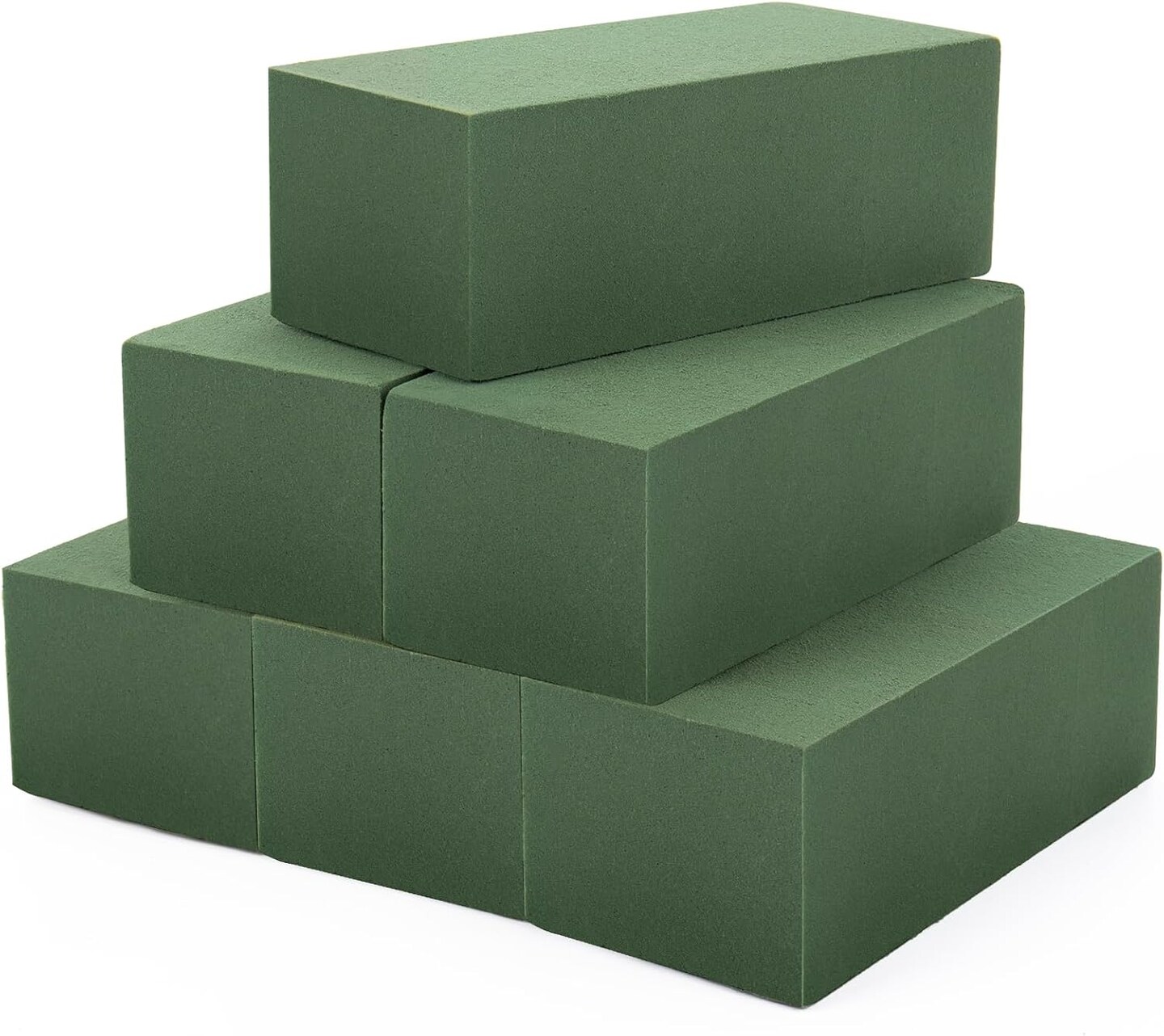 Floral Foam, 2.3 * 3.5 * 8''inches Dry & Wet Floral Foam for Artificial Flowers, 6PCS Green Flower Foam Blocks for Wedding Decoration,Rectangular Floral Foam(6PCS)
