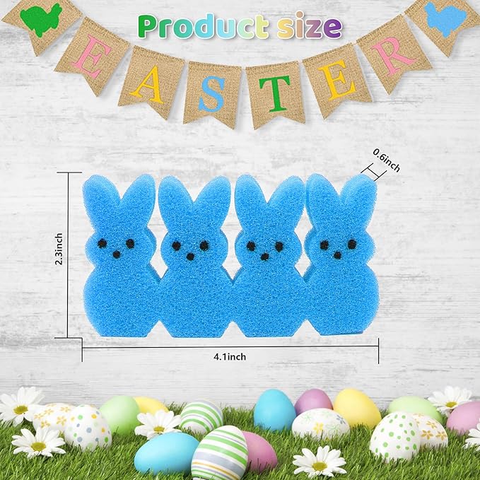 Easter Decorations, 64pcs Cute Sponge Bunnies Vase Filler, Spring Indoor Decor for Tiered Tray and Table Decorations