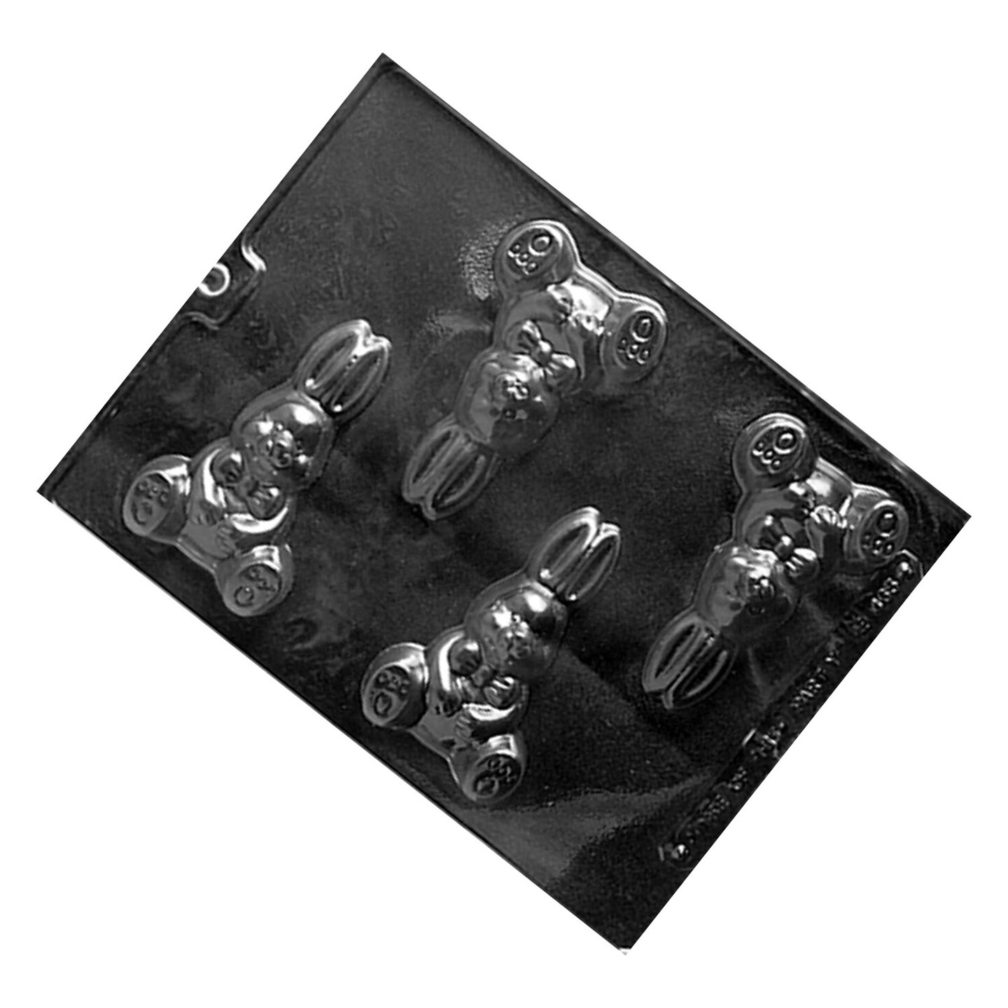 Easter Bunny Chocolate Mold 4&#x22; Sitting Bunny with Bow Tie