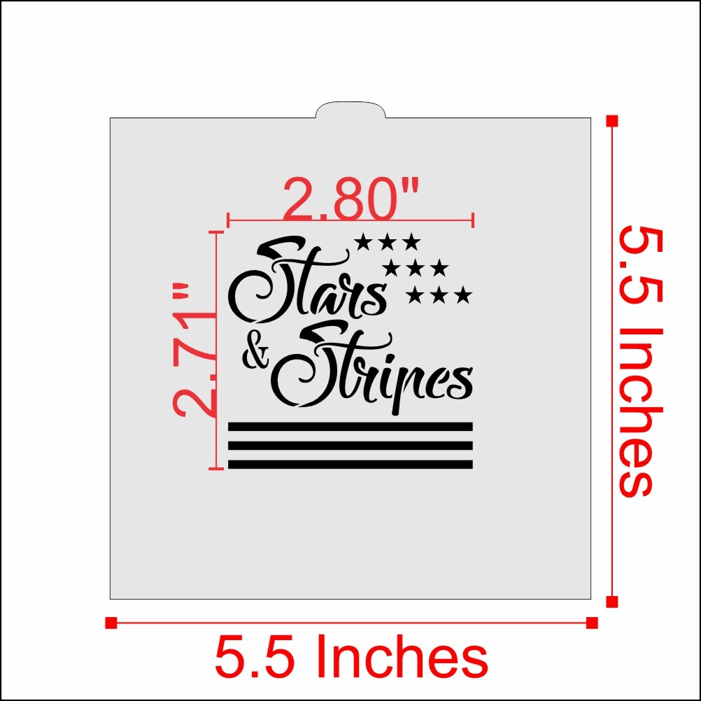 Stars & Stripes Cookie & Craft Stencil | CM208 by Designer Stencils | Cookie Decorating Tools |