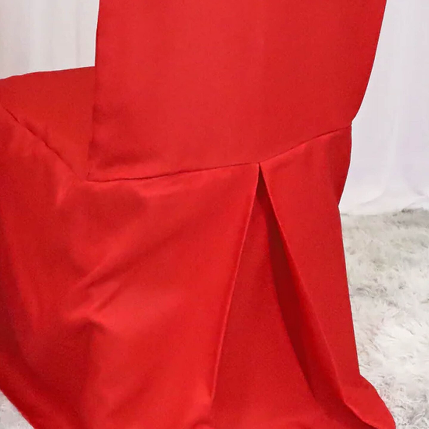 Red Banquet Chair Cover, Stretch Polyester Slipcover for Weddings & Events