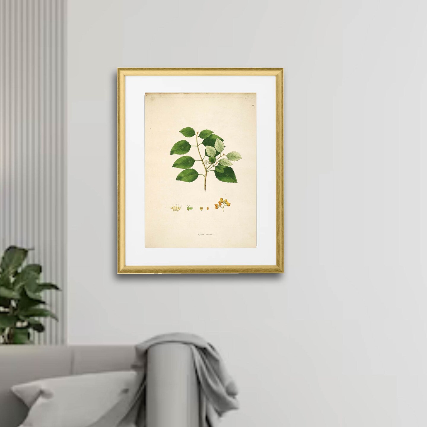 Gold Frame with Mount, 16x20&#x22; &#x2013; Easy No-Nail Hanging, Horizontal or Vertical!