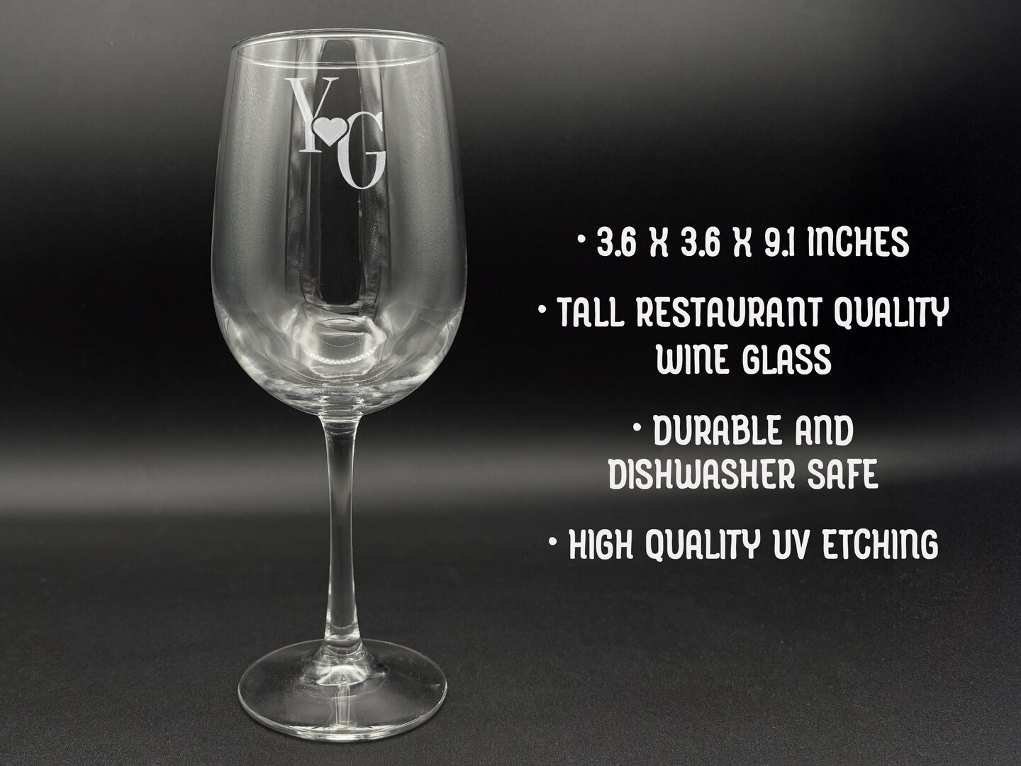 Heart and Initials Wedding Wine Glass | Personalized Wedding Gift | Wedding  Anniversary or Engagement Gift | Custom Laser Engraved Glassware |  MakerPlace by Michaels