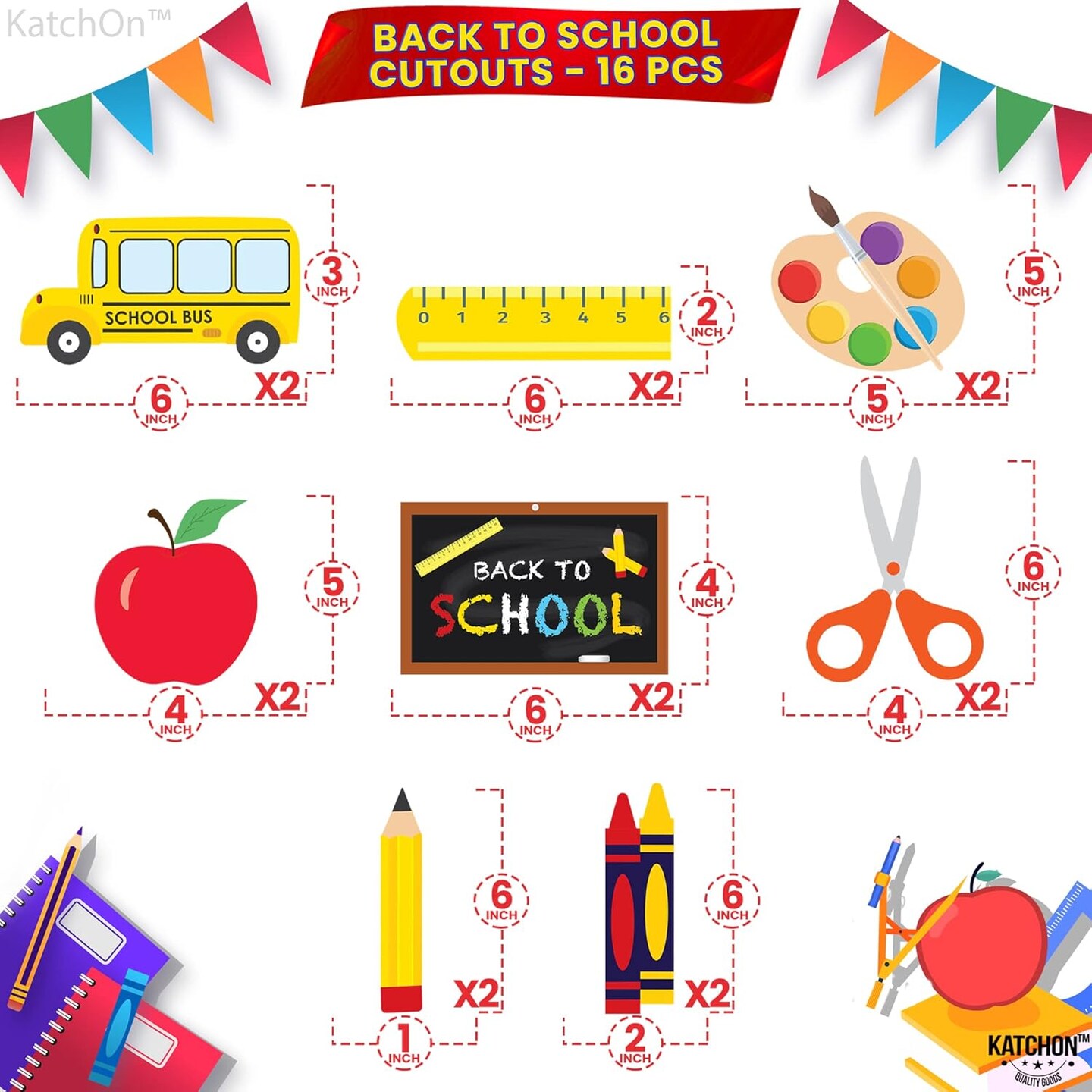 Hanging Swirls for Back to School Decorations - Pack of 46 (Red,yellow and Blue)