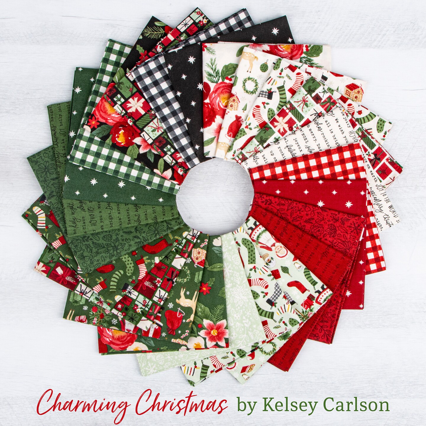 Floral Wideback (108 Inch) in Green (wb16358-green) | Charming Christmas | Kelsey Carlson | Riley Blake