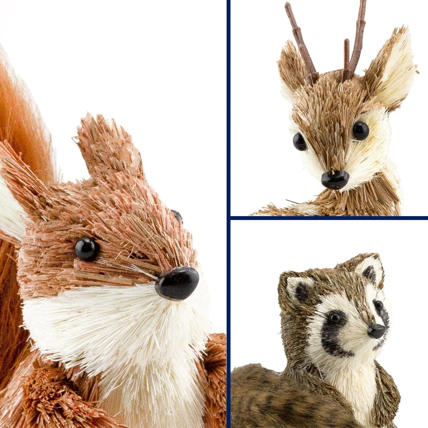 Woodland Friends Figurines Deer Raccoon Squirrel Forest Decor
