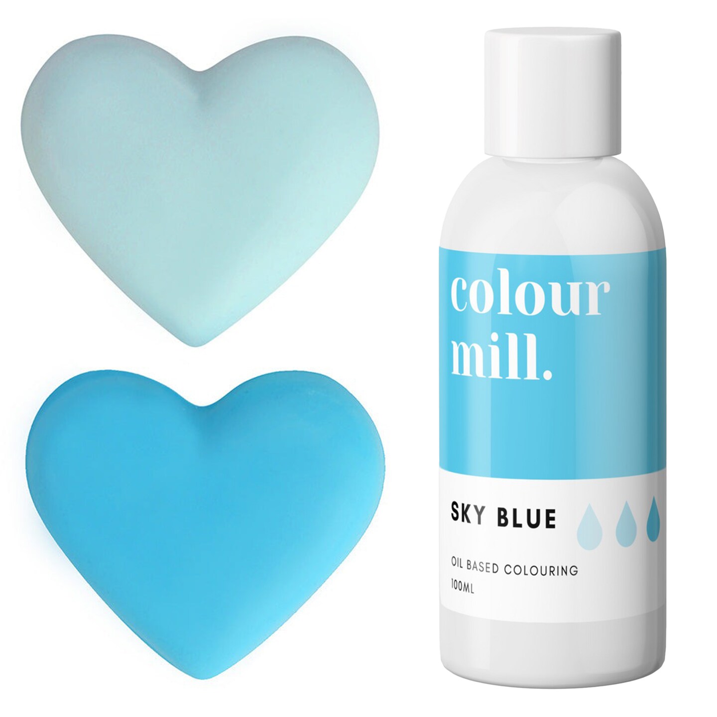 100ml Sky Blue Oil Based Food Coloring for Buttercream Cake Gel Vegan Halal Kosher