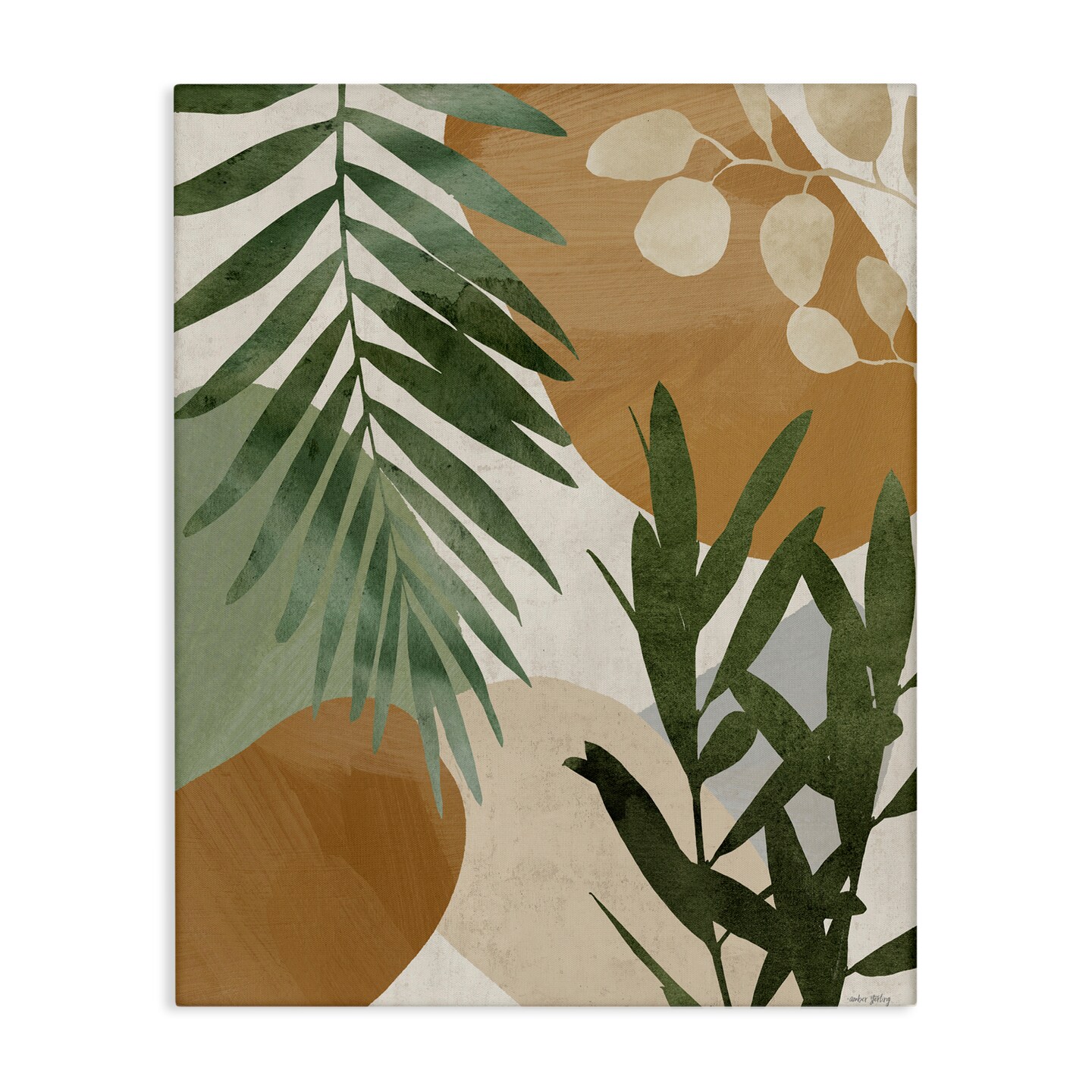 Stupell Industries Southwestern Tropical Leaves Canvas, design by Amber Sterling