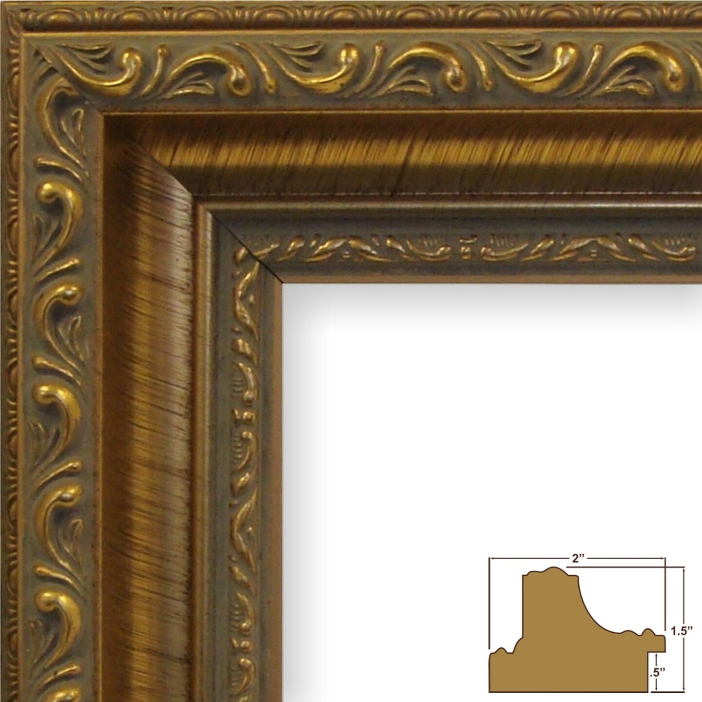 9x12 Picture Frame, French Ornate 2 Inch Wood Moulding, Wall Display Frame for Art, Posters, or Photos by wallsthatspeak