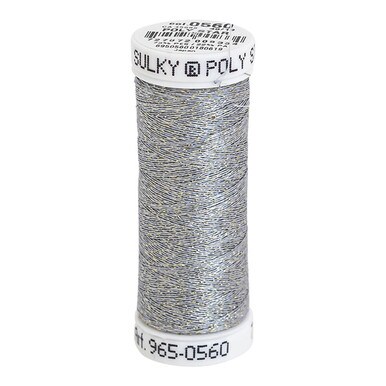 Sulky 30 Wt. Poly Sparkle™ Thread - White with Gold Sparkle - 290 yd. Spool