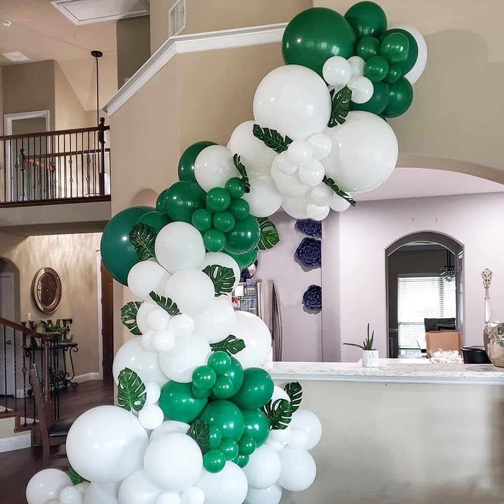 106 pcs Hunter Green Balloons Different Sizes (Dark Green) 13.77 x 9.84 x 0.47 inches