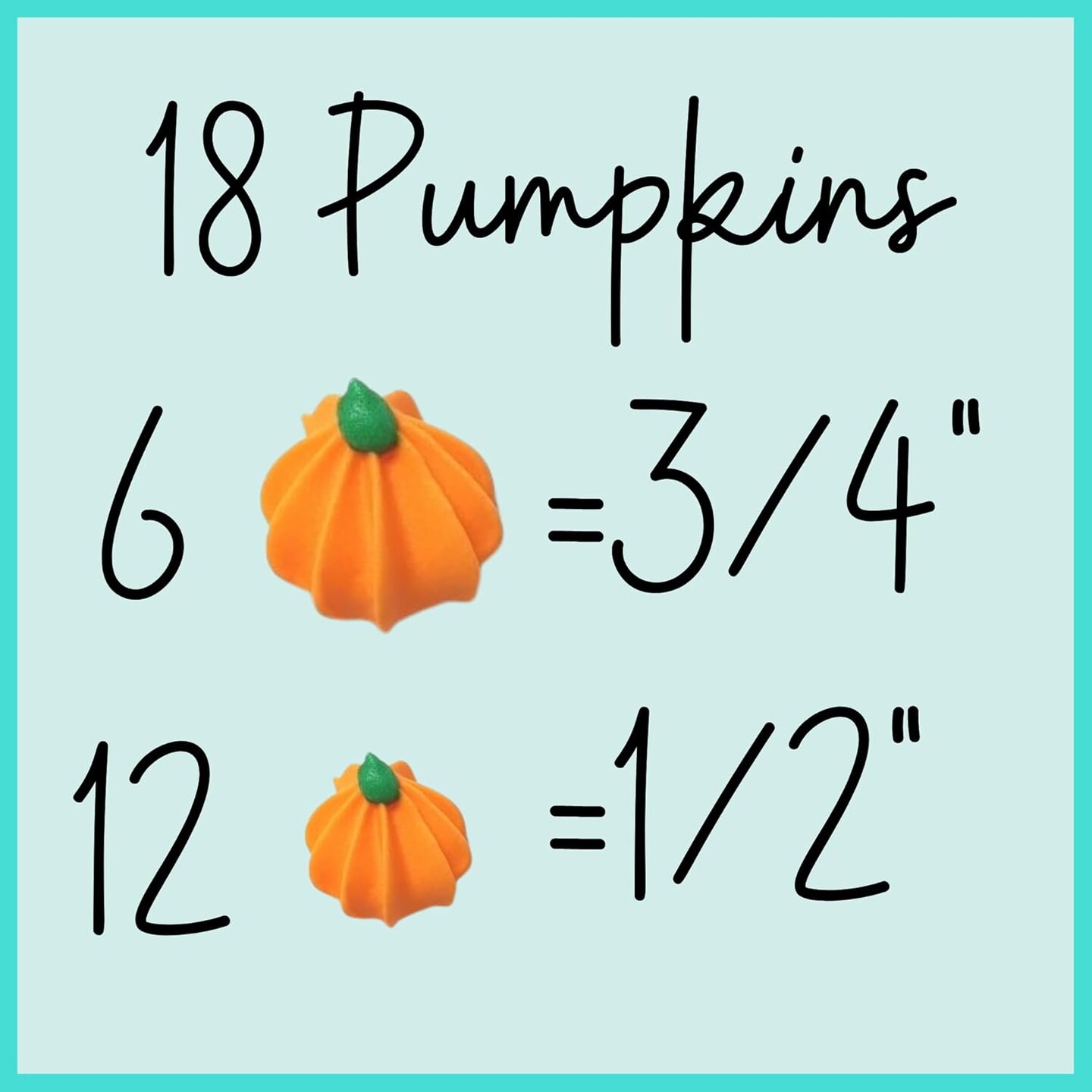 Royal Icing Pumpkin Decorations(18 Pumpkins)