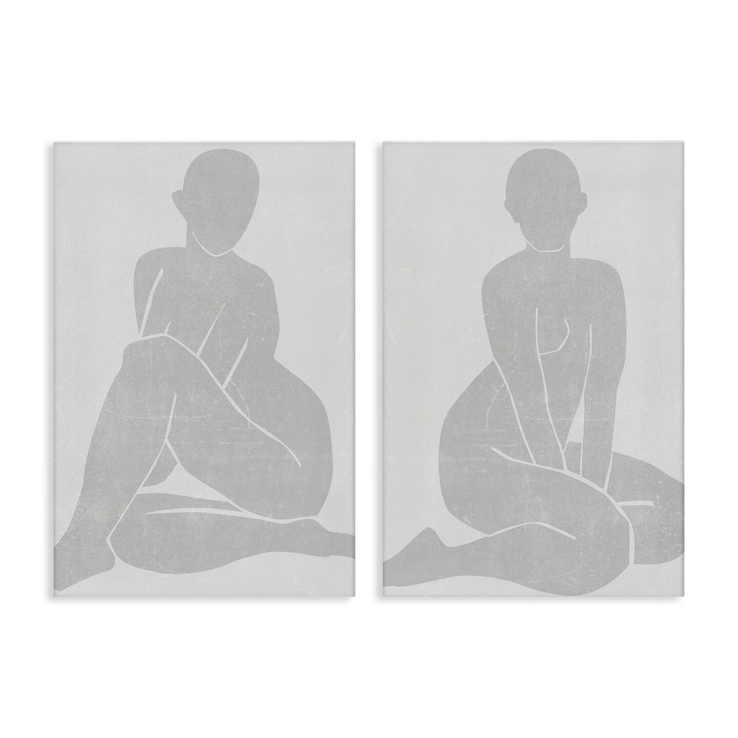 Stupell Industries Veiled Nude Silhouettes 2pc Canvas Set, design by Melissa Wang