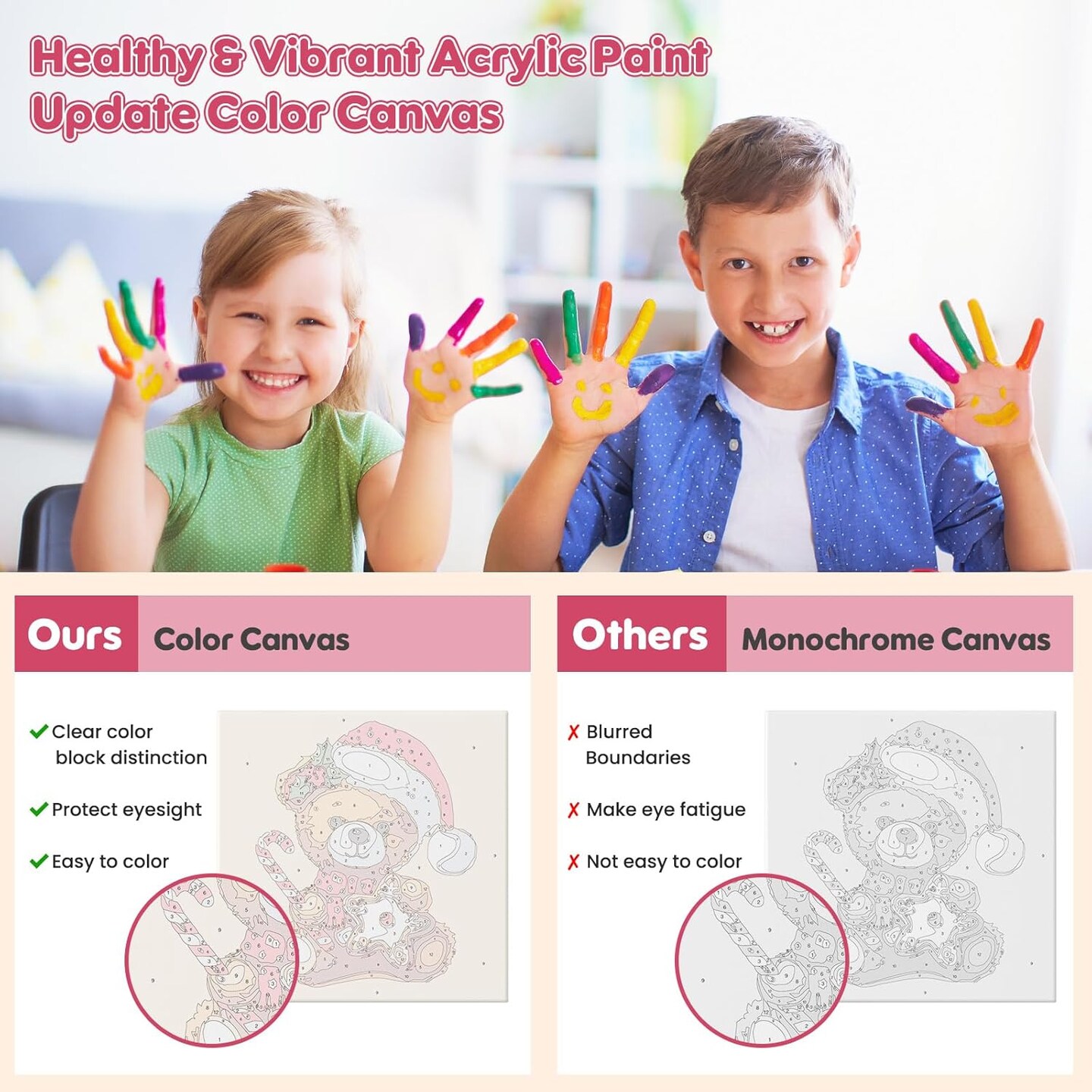 Christmas Cartoon Paint by Number Kits for Kids Adults Beginners(Cartoon2)7.87 x 7.87 x 2.83 inches