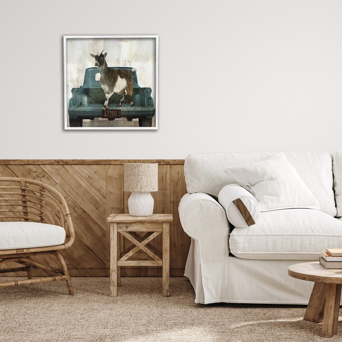 Stupell Industries Rustic Goat Vacation Framed Giclee, design by Sophie 6