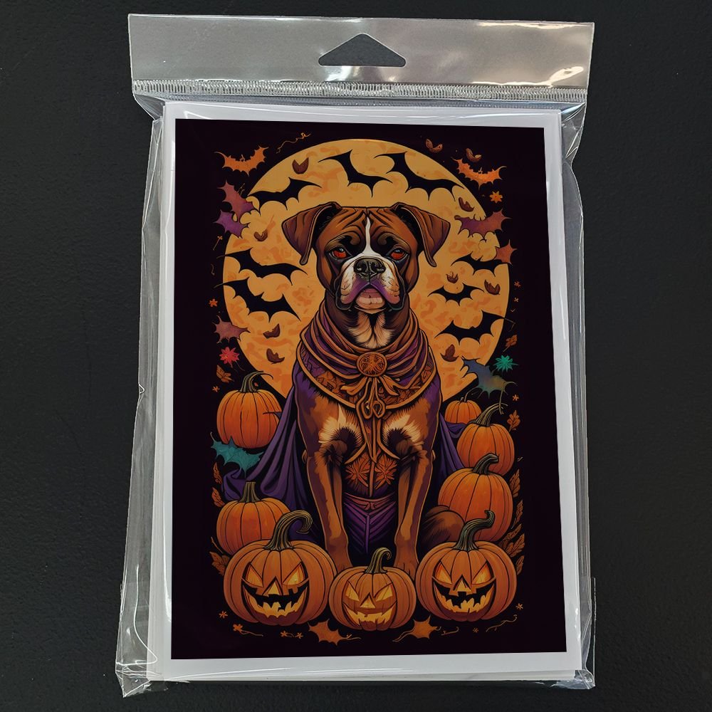 Edge Collections - 5" x 7" - Multicolor - Boxer Witchy Halloween Greeting Cards with Envelopes - 8 Pieces