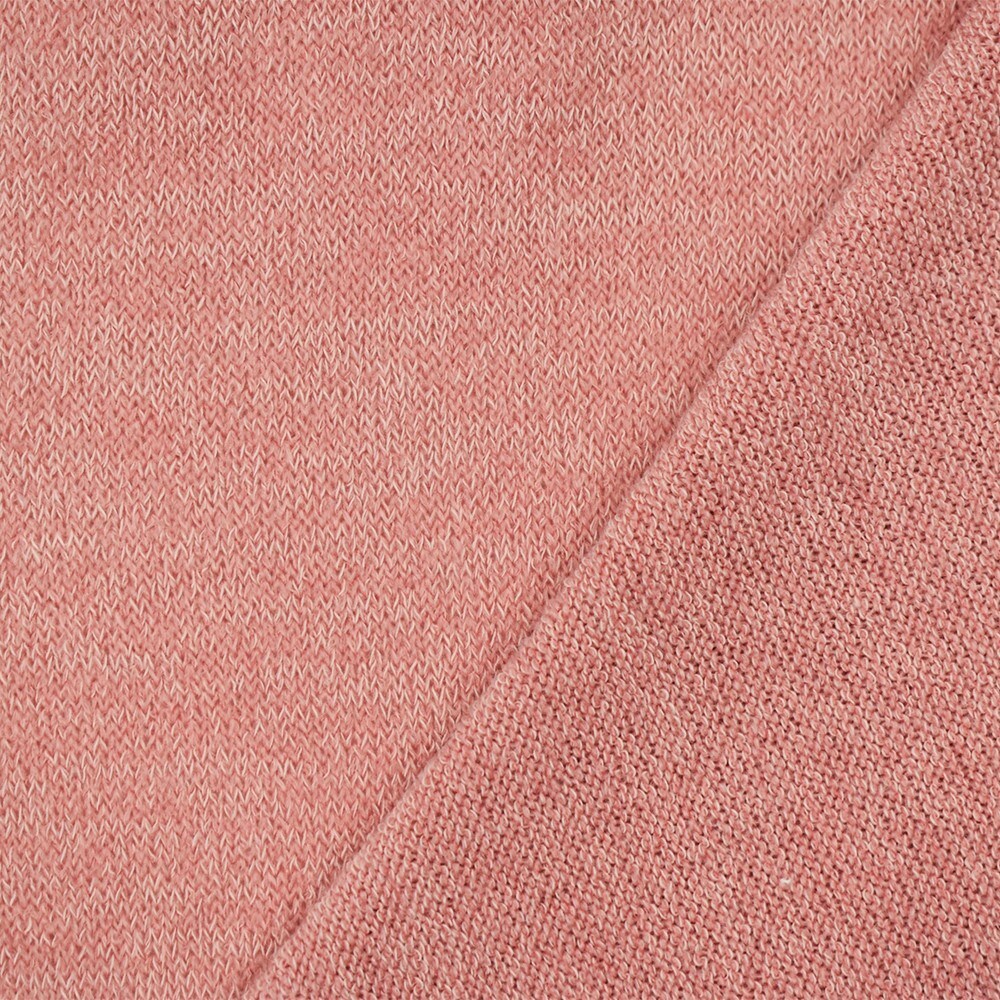 Orange-White Poly Stretch Spandex Textured Jersey Knit Fabric By the Yard