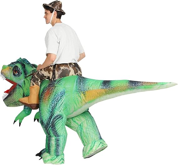 GOOSH Inflatable Dinosaur Costume Kids and Adults Funny Blow Up Dino T Rex Costumes