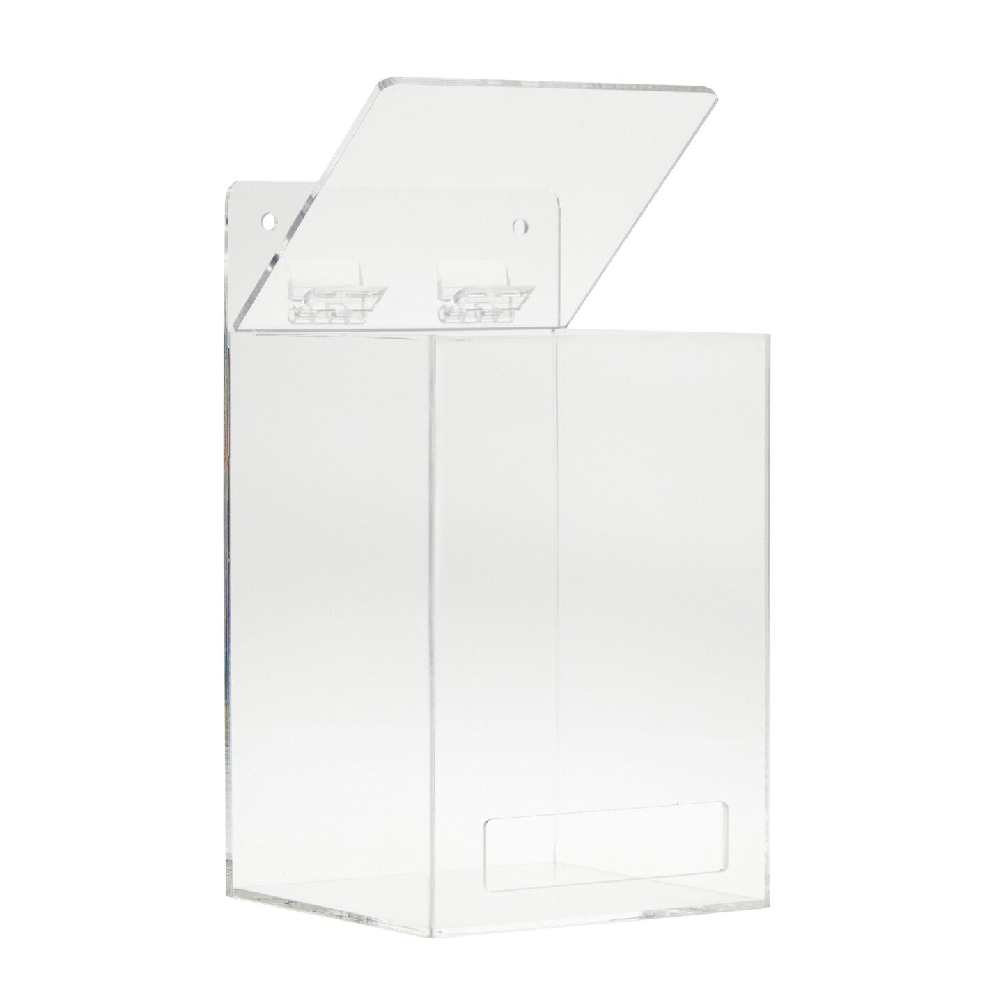 Acrylic Wall Mount Dispenser for Gloves, Shoe Covers, Hairnet Holder, Beard Nets Storage (5 x 4.5 x 8.5 In)