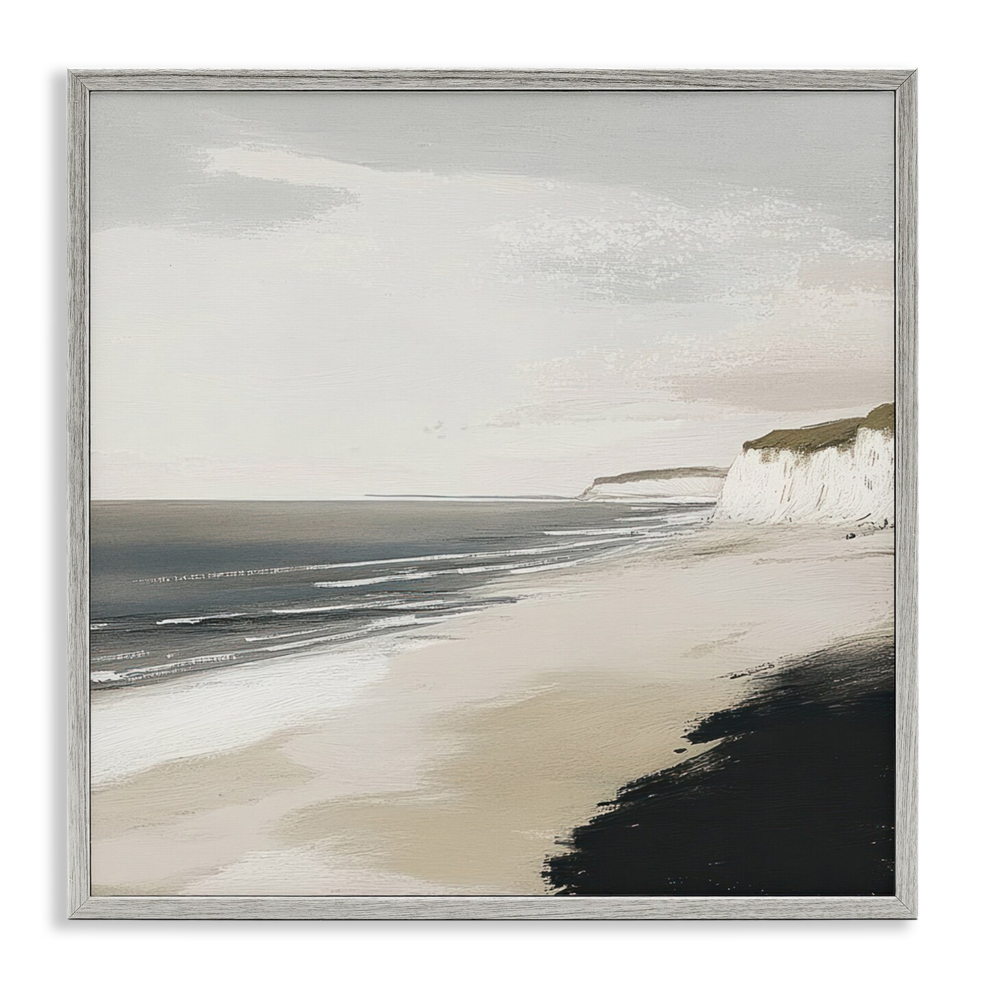 Stupell Industries Soft Sands Seascape Framed Giclee, design by Mona Grace