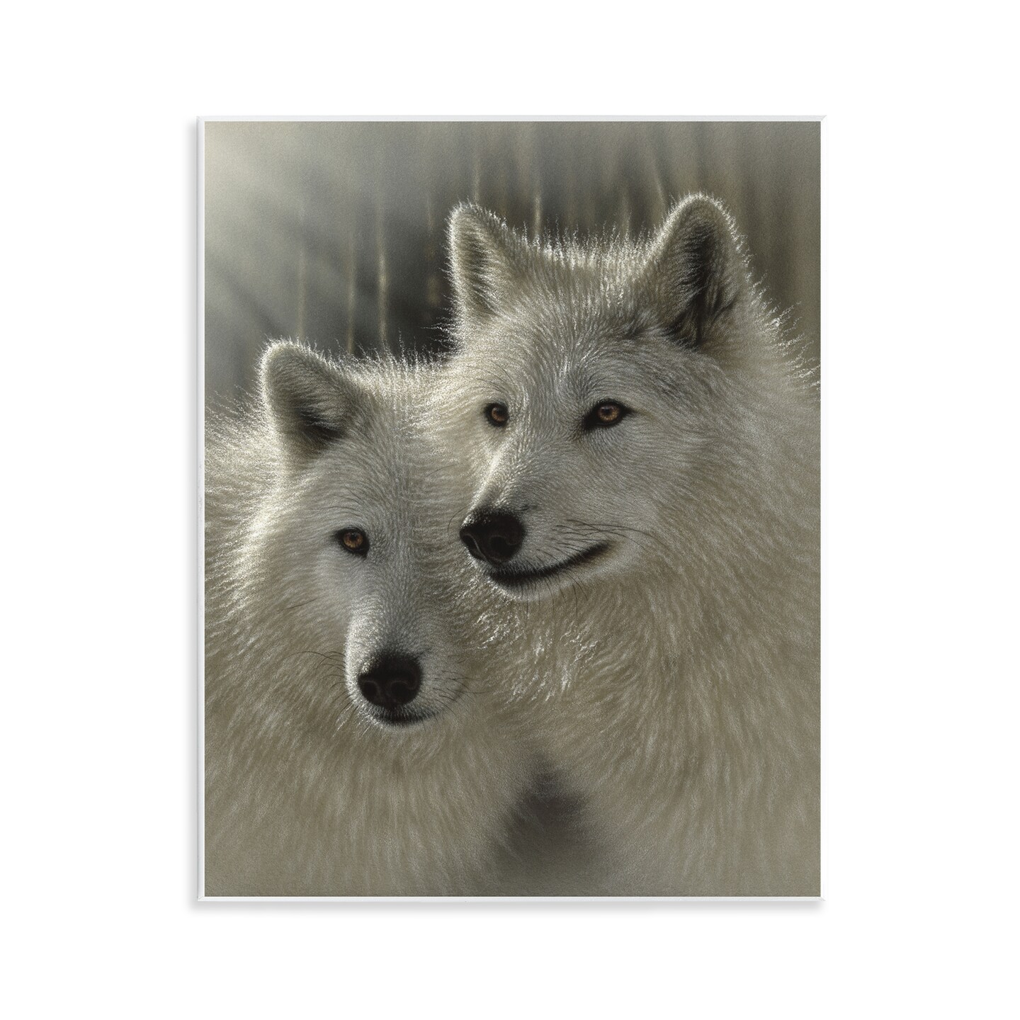 Stupell Industries Sunlit Soulmates Wolves Wall Plaque, design by Collin Bogle