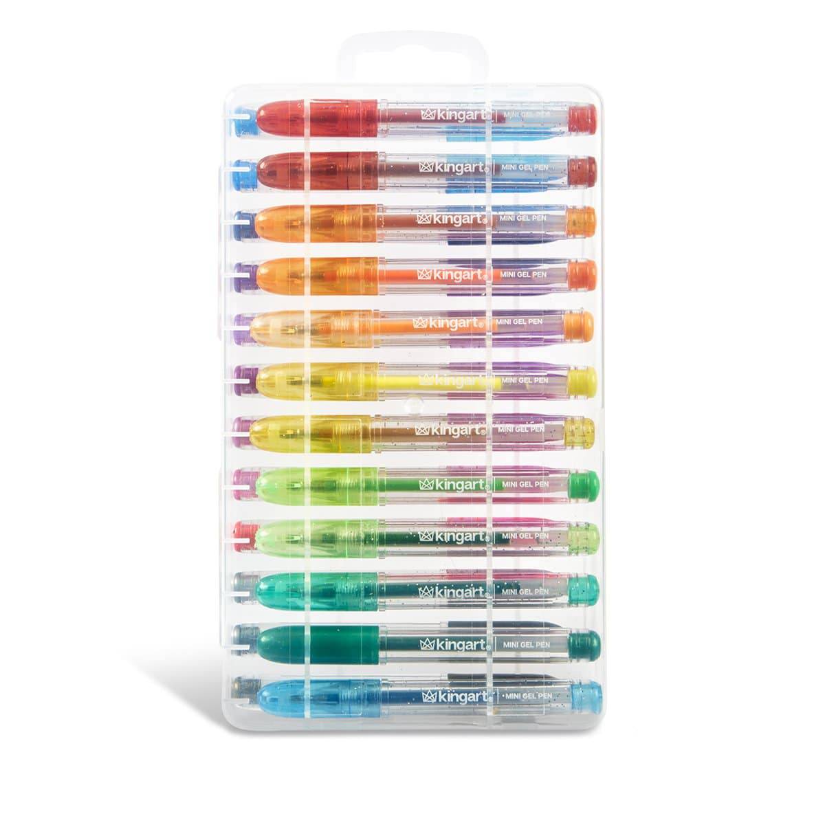 KINGART&#xAE; Mini Gel Pens, Neon, Metallic &#x26; Glitter, 24 Colors