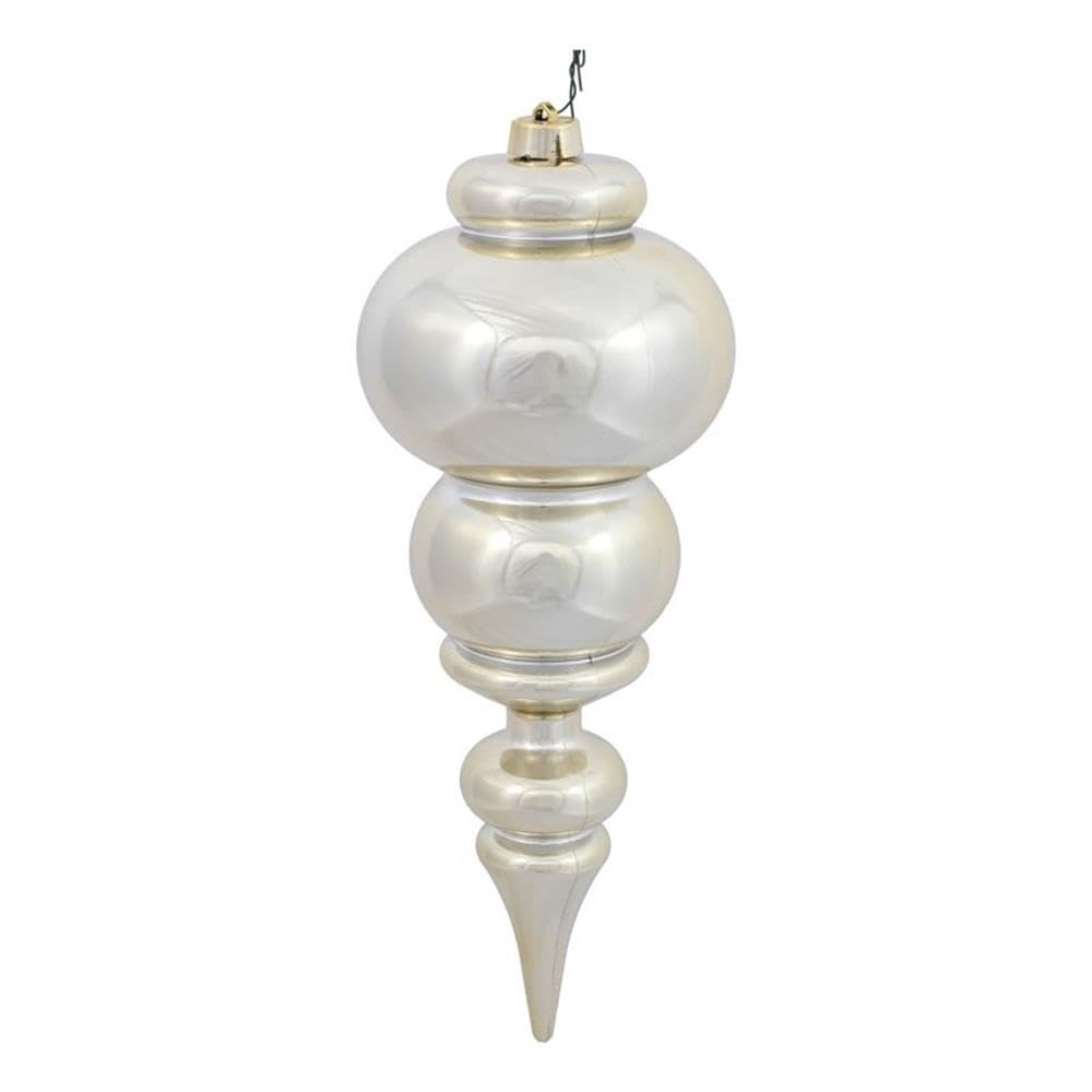 Vickerman 14&#x22; Champagne Shiny Finial UV Drilled - N150638DSV