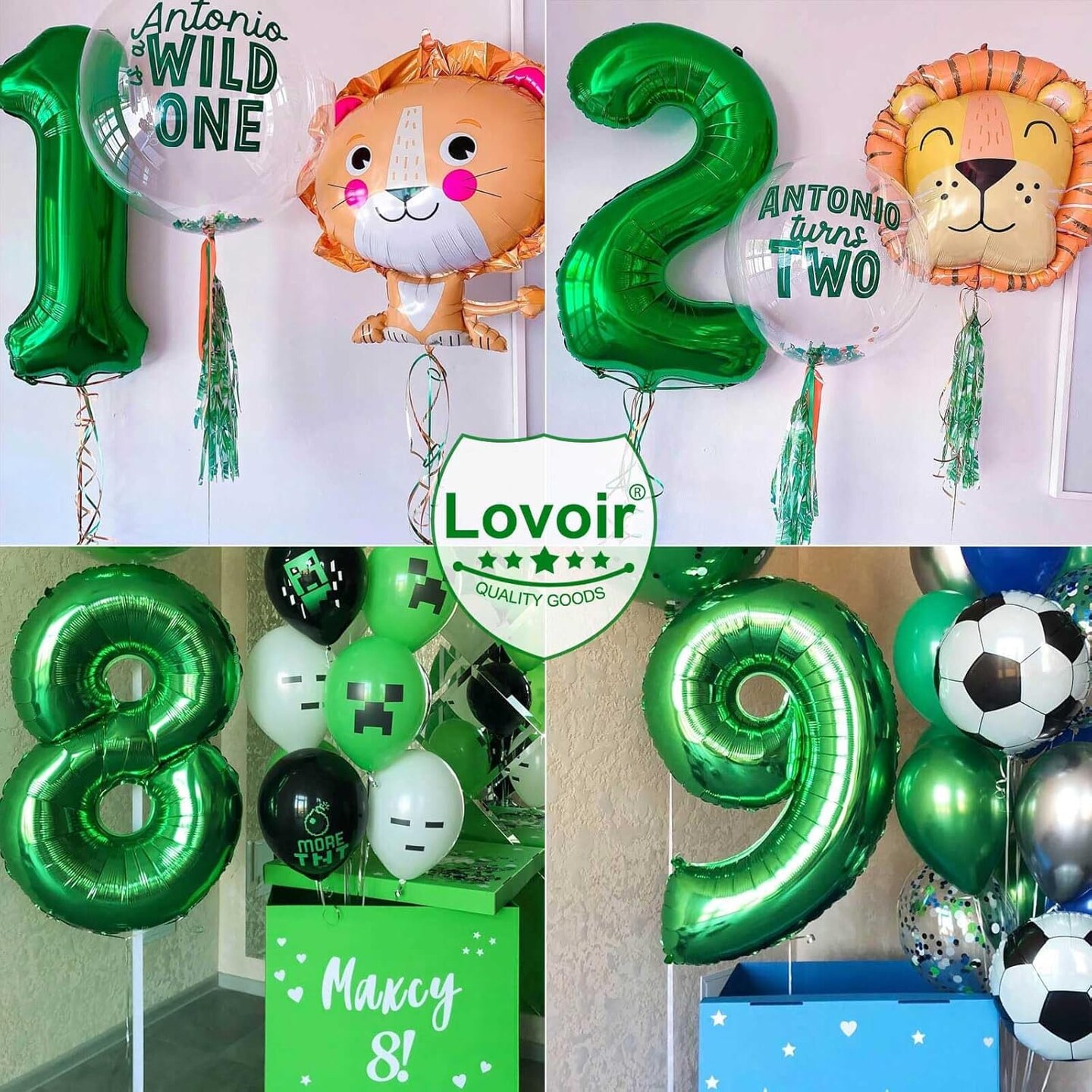 Dark Green 21 Number Balloons, 40 Inch Giant Number 21 Balloons Foil Mylar Helium Dark Green(Double Number Dark Green 21)