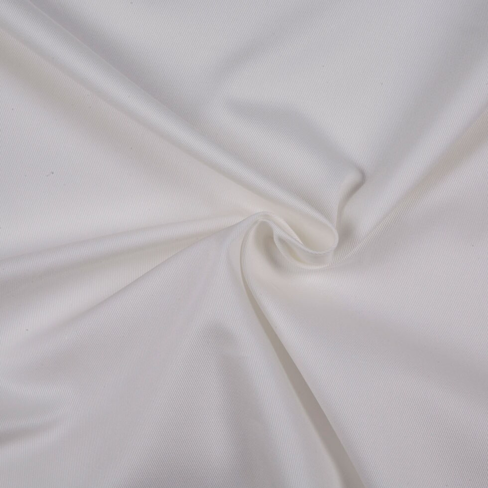 1 Yard Winter White Organic Cotton Twill Medium Weight Eco Friendly Fabric