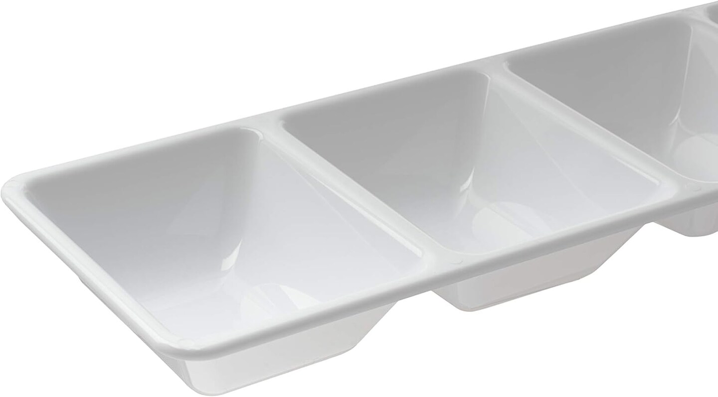 &#xA0;Premium Quality -Rectangle Plastic Disposable Serving Trays for Parties - Heavy Duty Serving Platter and Serving Trays for Eating