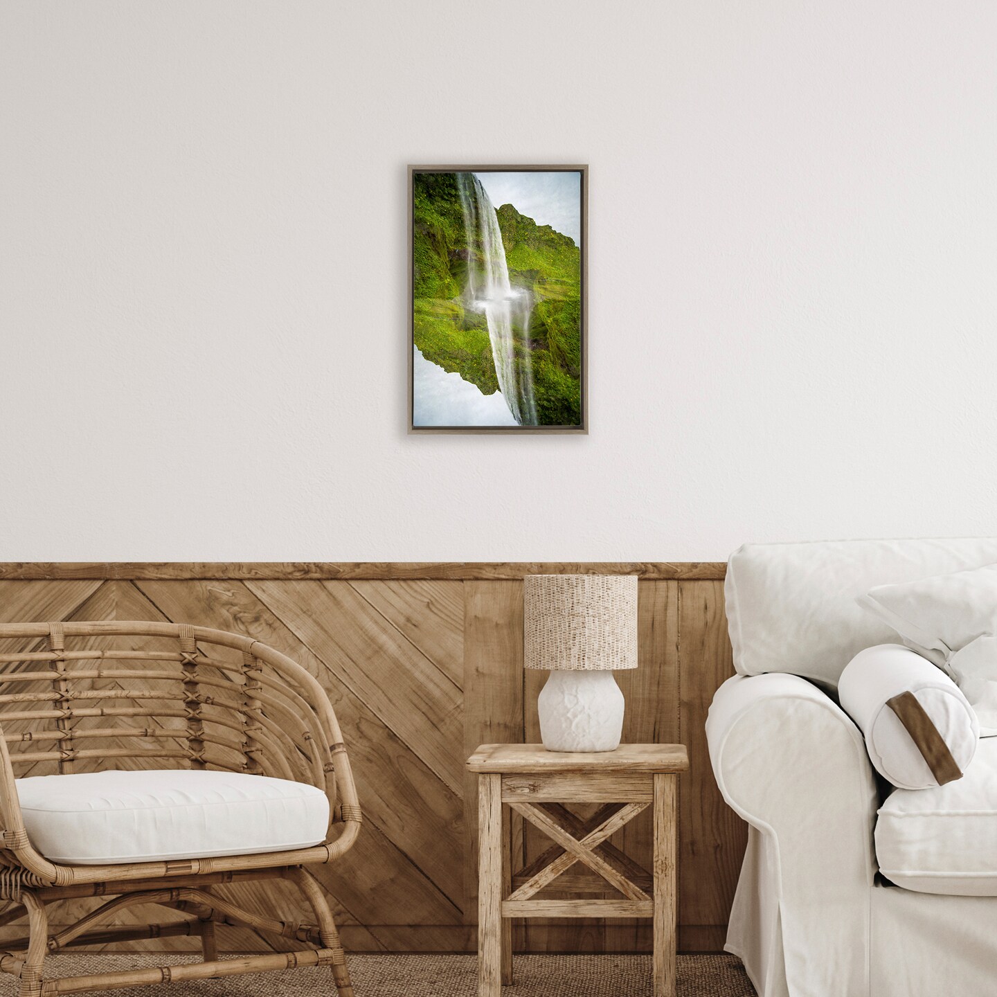 Stupell Industries Surreal Waterfall Reflection Floating Frame, design by Robin Vandenabeele