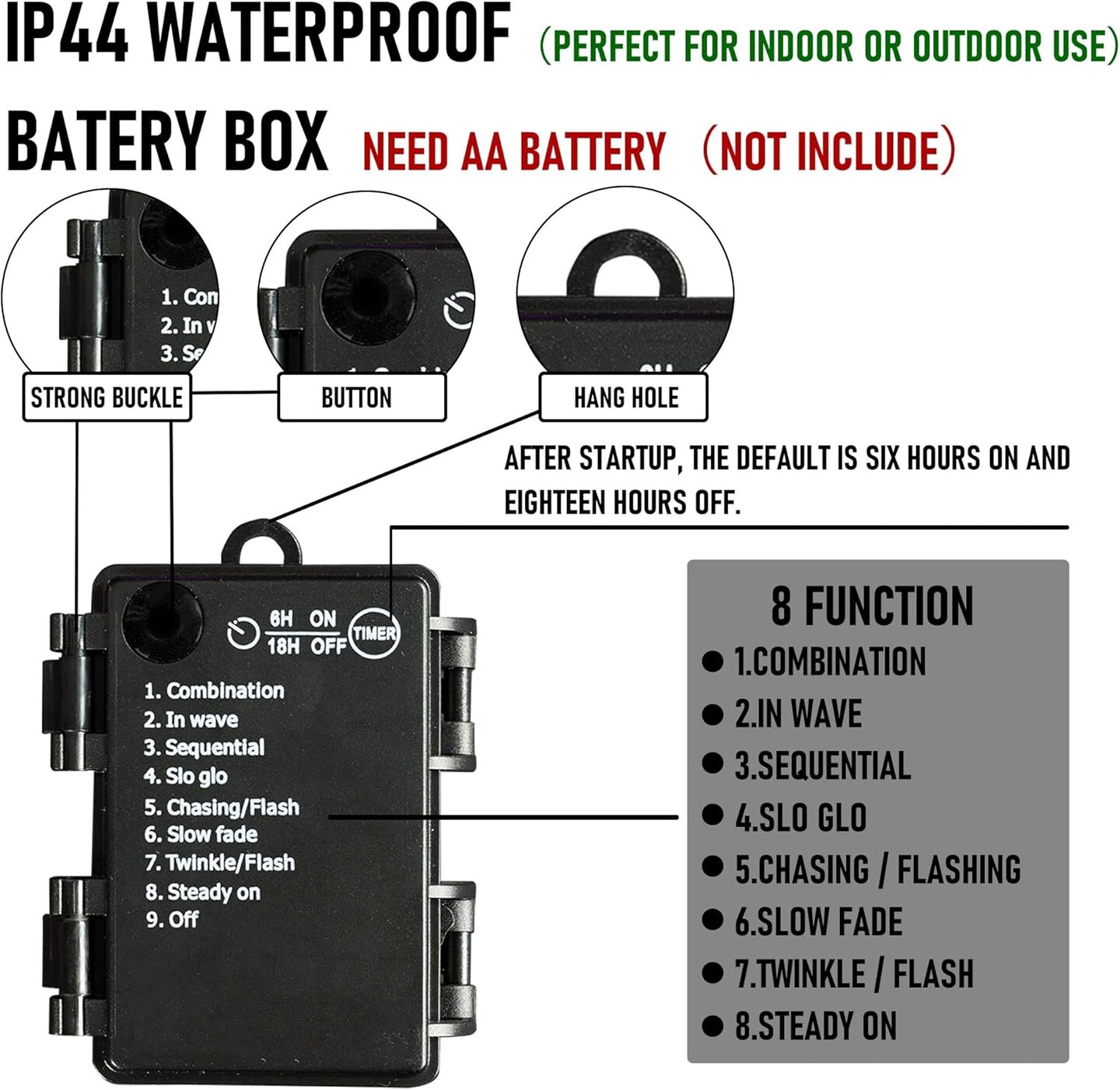 Battery Operated Halloween Lights Outdoor (Purple &#x26; Orange)