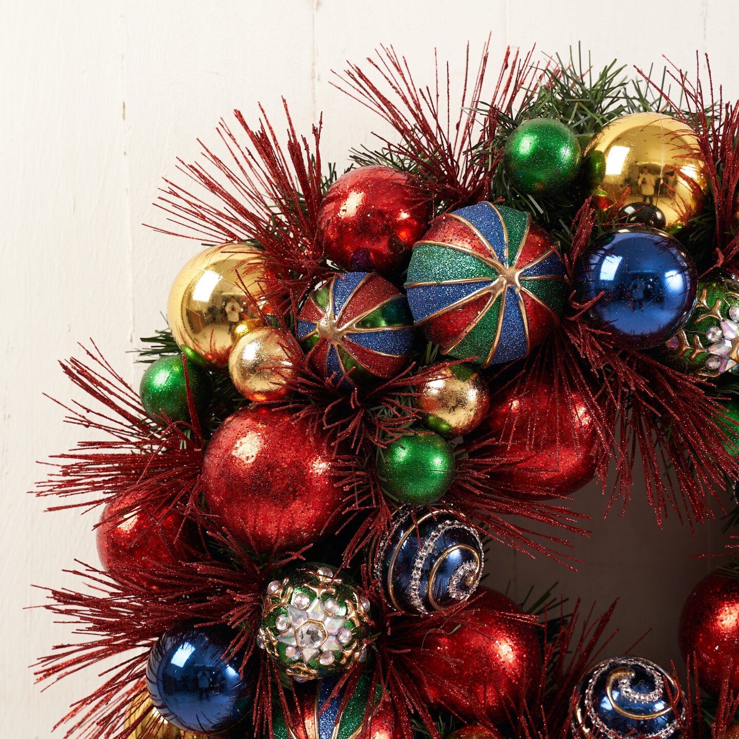 Christmas Fantasy Wreath / Jeweled Ornament Christmas Wreath - Final sale / Non-returnable and Non-refundable