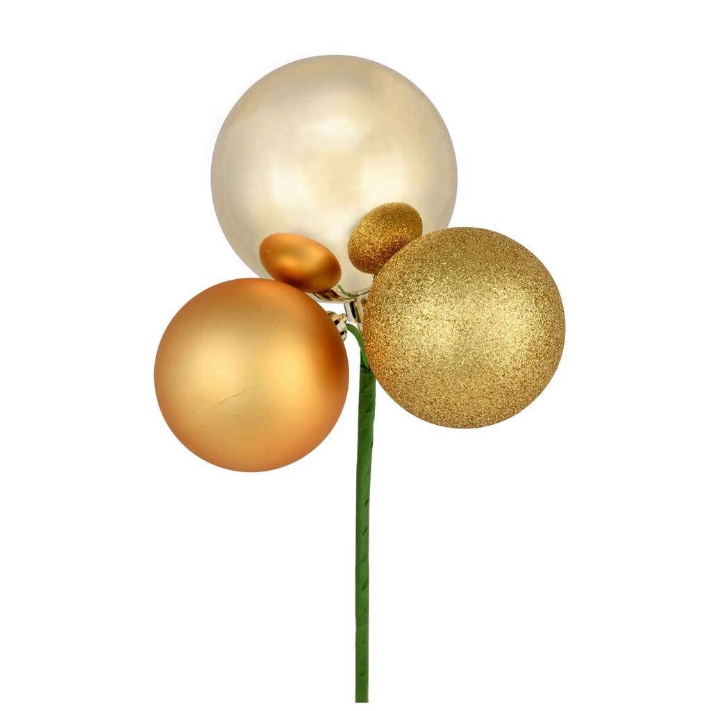 18" Gold Ornament Pick 4/Bg