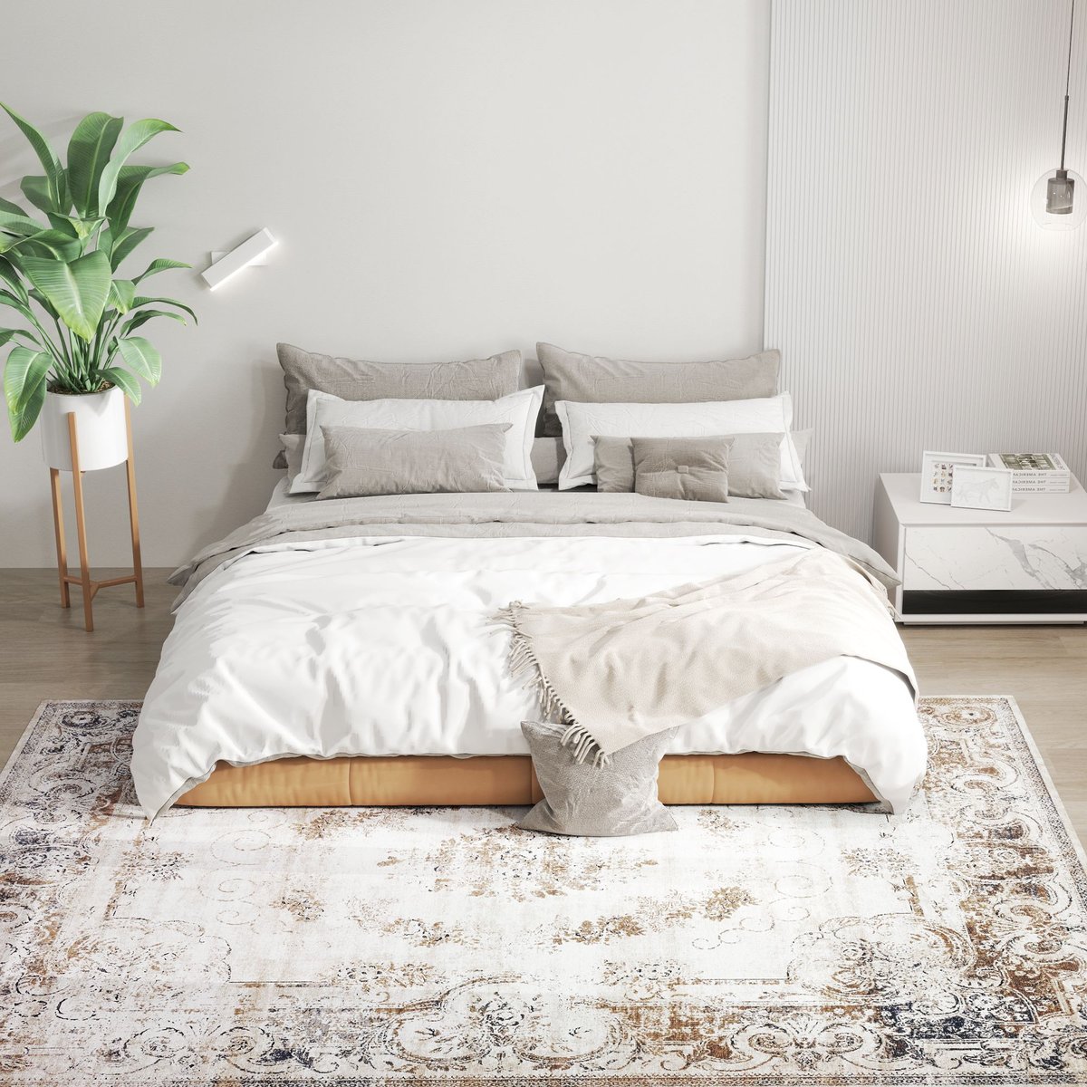 Edge Collections - 5&#x27; x 7&#x27; - Brown - Boho Distressed Area Rug!