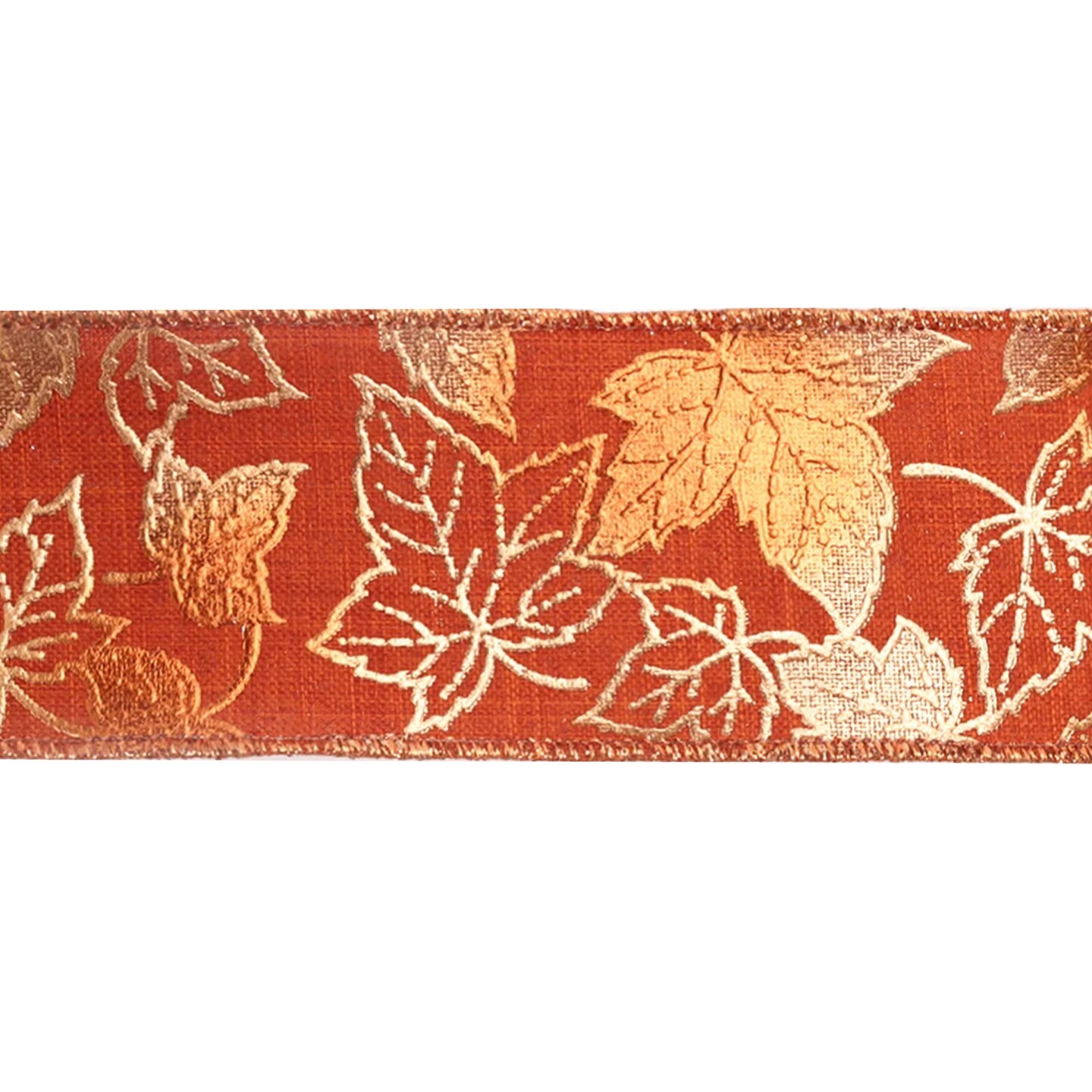 LaRibbons 2 1/2&#x22; Wired Ribbon | Leaf | 10 Yard Roll