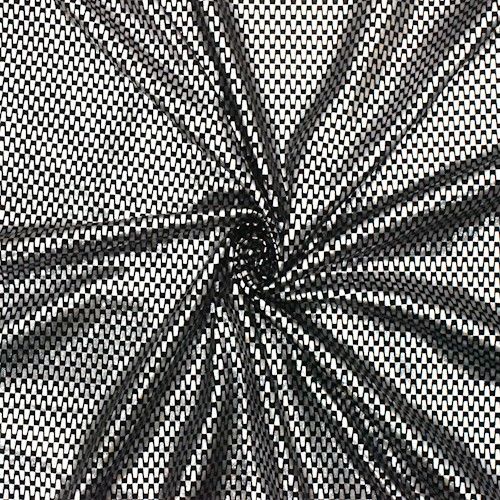 Silver Zip Hologram Foil Print Stretch Activewear Fabric By the Yard