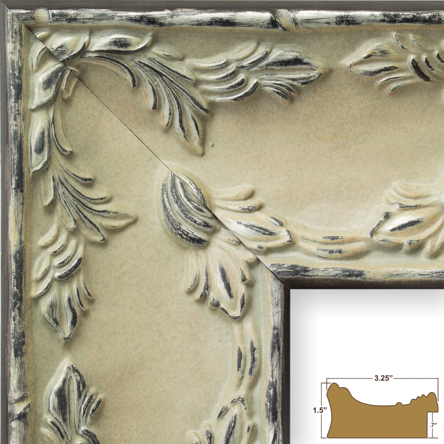 24x24 Renaissance 3.25 Wood Moulding, Wall Display Frame for Art, Posters, or Photos wallsthatspeak