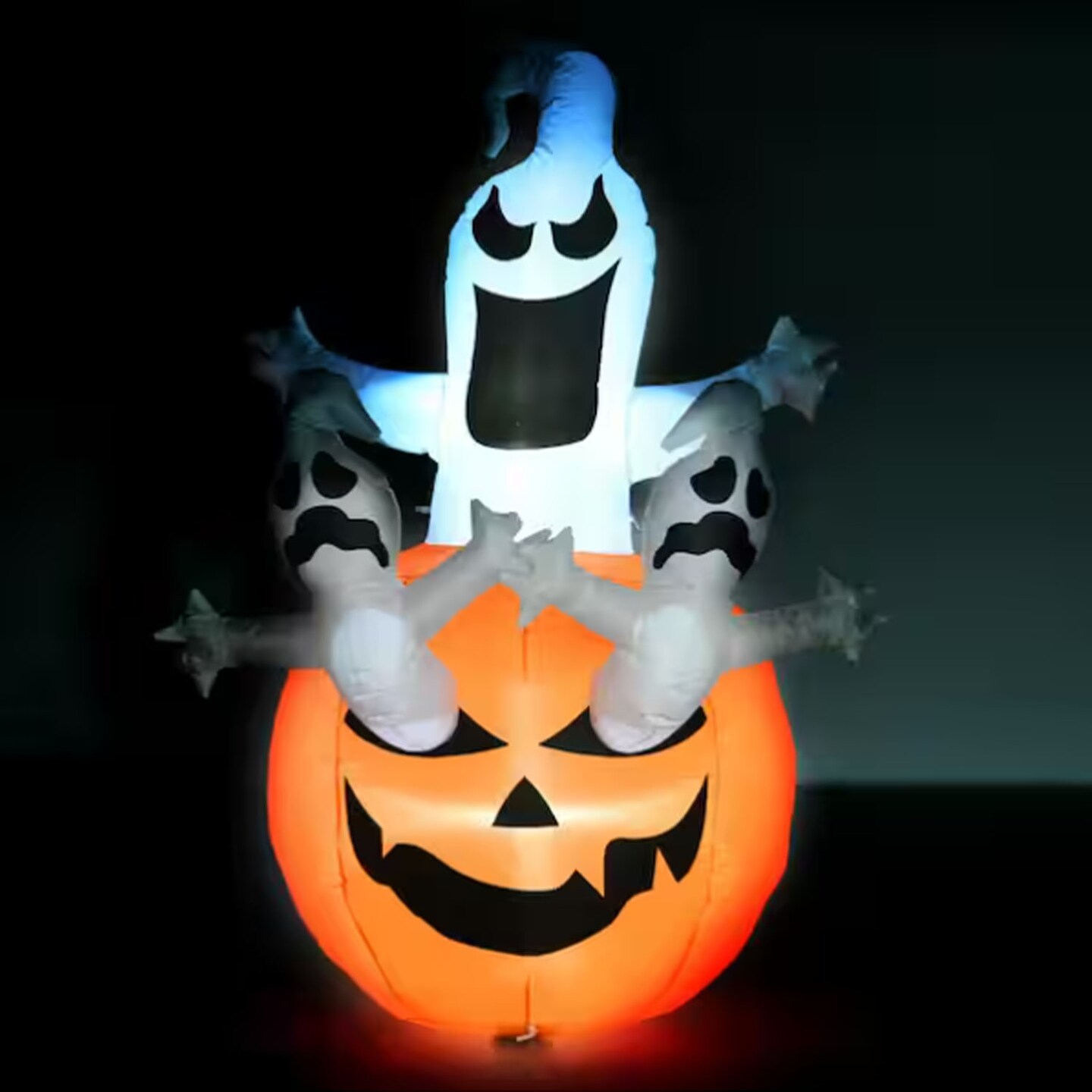 6 Ft LED Jack O Lantern Ghost Halloween Inflatable